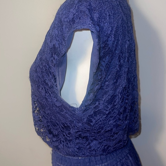 Fifth & Park Ladies Navy Blue Lace Dress size large. - Picture 8 of 11